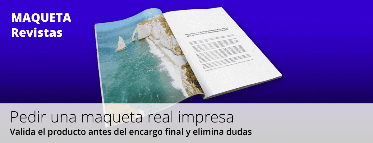 Imprimir maqueta real impresa de una revista