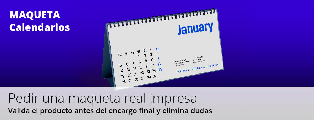 MAQUETA 1ud Imprimr maqueta impresa calendario OP2