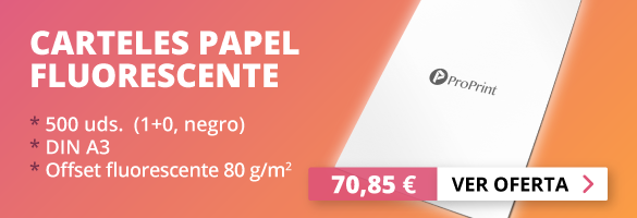 carteles papel fluorescente