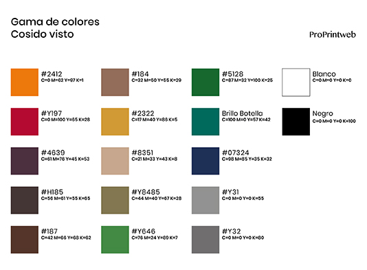 Nueva gama de colores para cosido visto - ProPrintweb