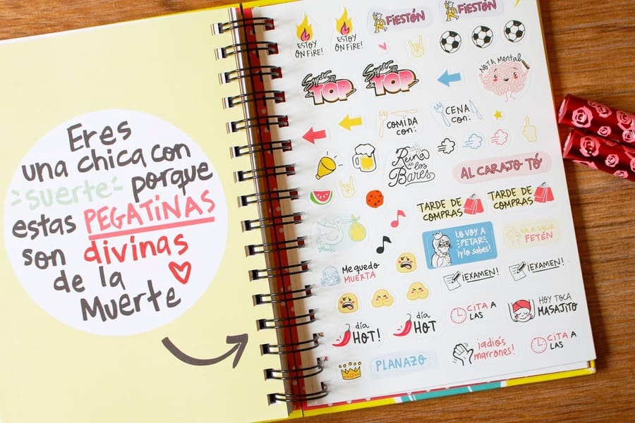 Agenda pegatinas