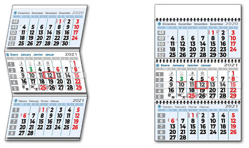 descubre calendarios personalizados trimensuales