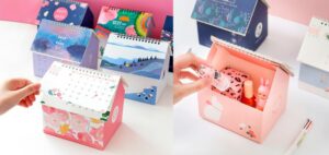 Imprimir calendario espiral con casita multifuncional