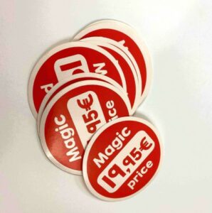 Imprimir adhesivos redondos personalizables