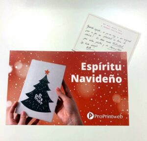 Impresión personalizable de postales de navidad