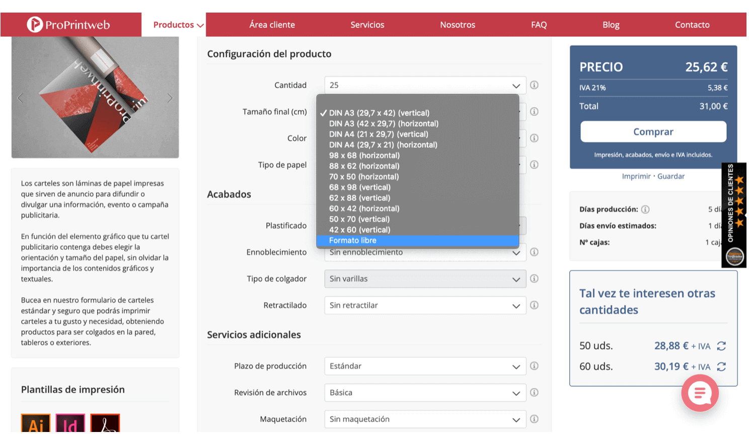 Configura con formato libre