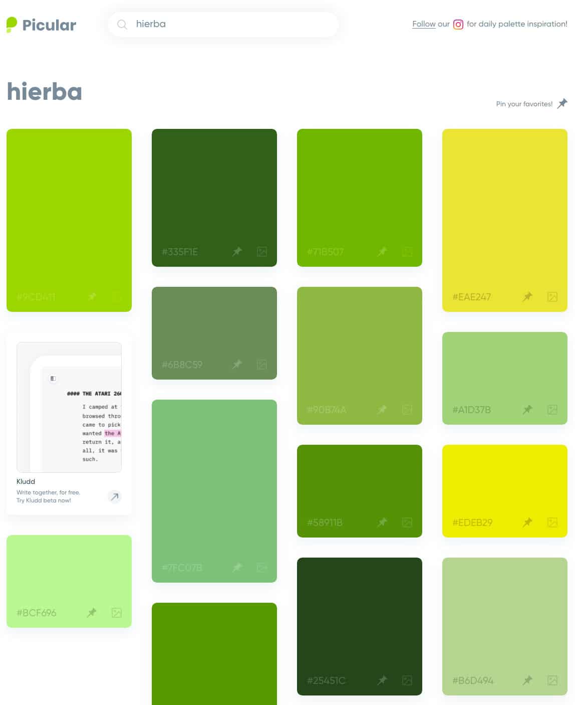 Google picular color hierba