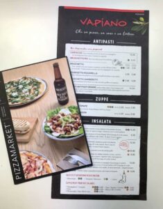 Impresión de menús de restaurante personalizados