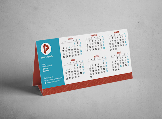 Maqueta calendario de mesa encolado - ProPrintweb