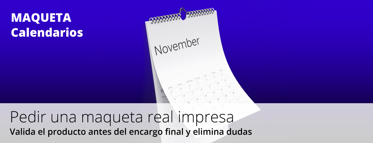 MAQUETA 1ud Imprimr maqueta impresa calendario pared 11