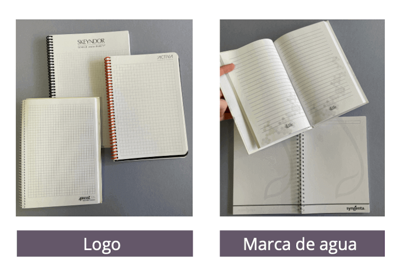 Otros elementos libretas personalizadas