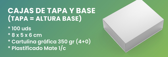 Caja tapa y base altura completa personalizada ProPrintweb