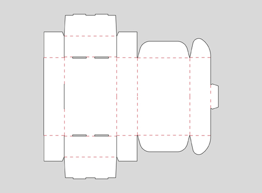 Imprimir Caja_tipo_cofre_automontable_con_gancho - Perfil 2D troquel - ProPrintweb
