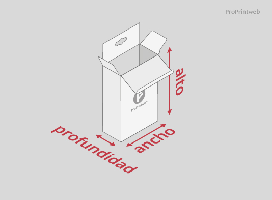 Orientacion maqueta prototipo (1 ud) de caja-colgante-fondo-SemiAutomatico - Ancho x Alto x Profundidad - ProPrintweb