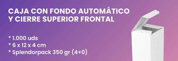 Caja fondo automático cierre superior frontal personalizada ProPrintweb