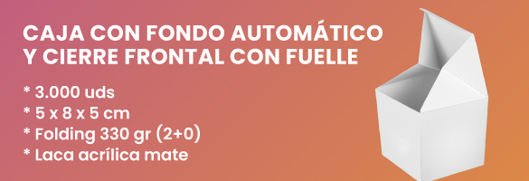 Caja fondo automático cierre superior trasero solapa fuelle personalizada ProPrintweb