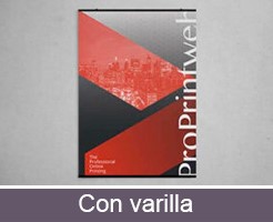 Impresión de carteles y pósters personalizables con varilla