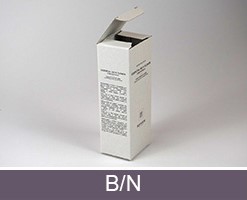 Diseño personalizado de packaging blanco y negro