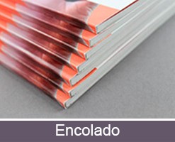 Encuadernación talonario impresión personalizable encolado