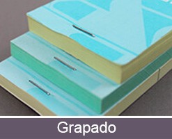Encuadernación talonario impresión personalizable grapado