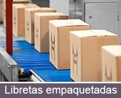 Envío de libretas corporativas personalizadas empaquetadas