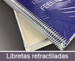 Envío de libretas corporativas personalizadas retractiladas