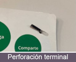 Gomas de cierre para libretas corporativas perforación terminal