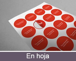 Imprimir etiquetas adhesivas personalizadas en hoja