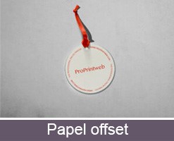 Imprimir etiquetas colgantes personalizables de papel offset