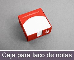 Imprimir figuras automontables personalizadas caja taco de notas