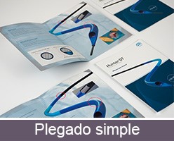 Imprimir folletos personalizados plegado simple