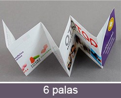 Imprimir folletos plegables personalizados 6 palas