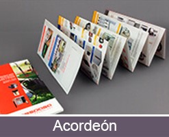 Imprimir folletos plegables personalizados acordeón