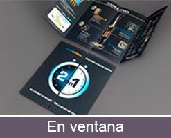 Imprimir folletos plegables personalizados en ventana