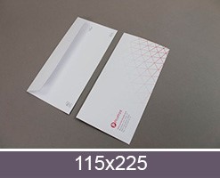 Personalización de sobres corporativos para impresión 115x225