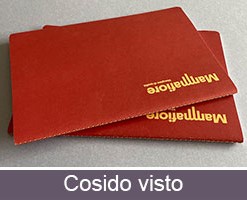 Tipos de libreta personalizada cosido visto