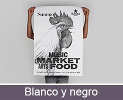 Imprimir carteles personalizados en blanco y negro