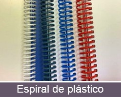 opciones encuadernación espiral de plástico catálogos