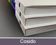 encuadernación catálogos tapa blanda personalizables cosido