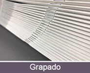 encuadernación catálogos tapa blanda personalizables grapado