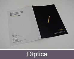 Impresión de carpetas dípticas corporativas personalizadas