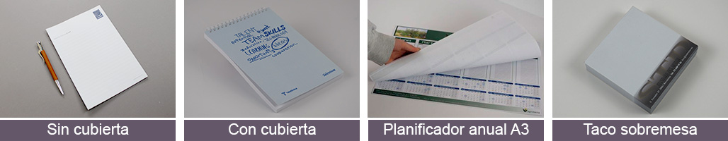 Impresión de blocs de notas personalizados