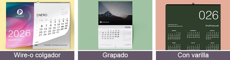 Impresión de calendarios de pared personalizables