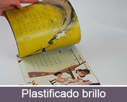 Impresión personalizable de calendarios plastificado brilo
