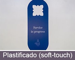 Impresión personalizable de colgadores para puerta plastificados