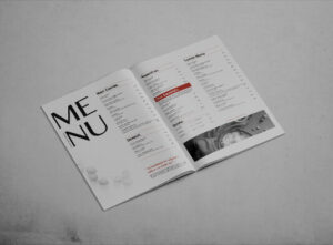 Imprimir cartas para restaurante grapadas personalizables