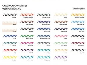 Muestrario de Colores Espiral Plastico - ProPrintweb