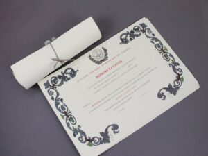 Personalización de diplomas para imprimir 