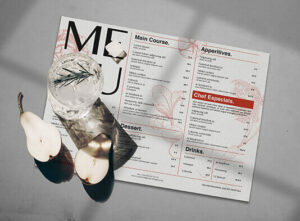 Personalizar impresión de manteles de papel para restaurantes