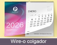 Wire-o tipos de calendarios de pared